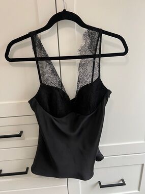Women's ZaraBlack Lace Satin Camisole NWT